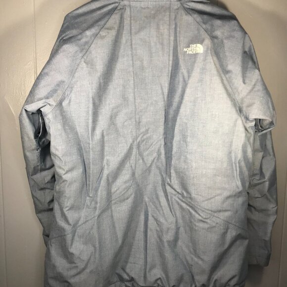 The North Face Jacket Womens XL Fleece sherpa Blue Dryvent Inlux Parka Rain Coat - Picture 2 of 9